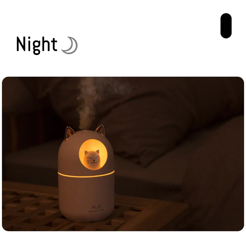 Mini USB Cat Humidifier with light