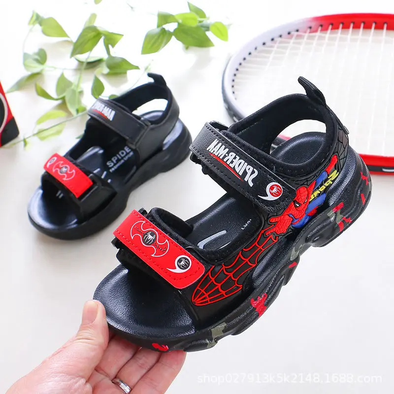 Summer Baby Girls Sandals For Kids Cartoon Spiderman Student Beach Shoes Children Boys Toddler Kids Non Slip Slippers EUR 21-40 4