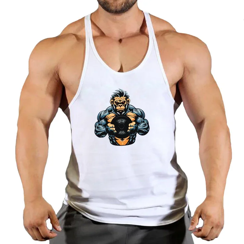 Débardeur Homme Fitness Sans Manches, Respirant En Polyester, Noir