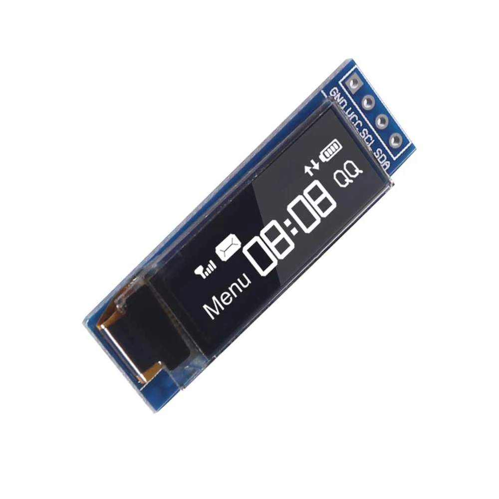 4pcs I2C OLED Display Module 0.91 Inch I2C SSD1306 OLED Display Module White Screen Driver DC 3.3V~5V for Arduino oled display module