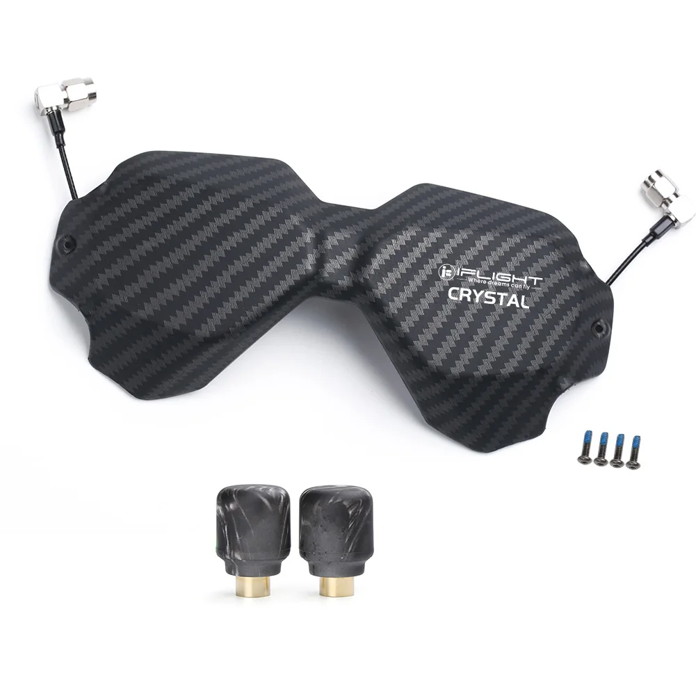 

iFlight Crystal HD Patch 5.8GHz Directional Antenna Protective Shell with Crystal LHCP Short Omni Antenna for DJI FPV Goggles