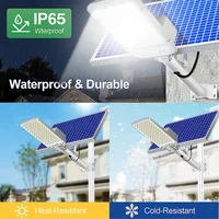 250W led solar light Outdoor garden Waterproof Solar street Light Dusk to Dawn with Remote Control IP65 solar wall lamp 2