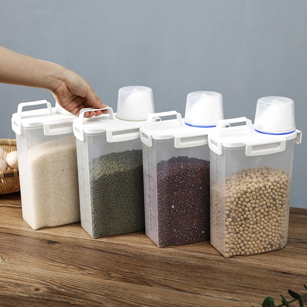 Kitchen Grains Storage Box Transparent Plastic Food Container Box Tank