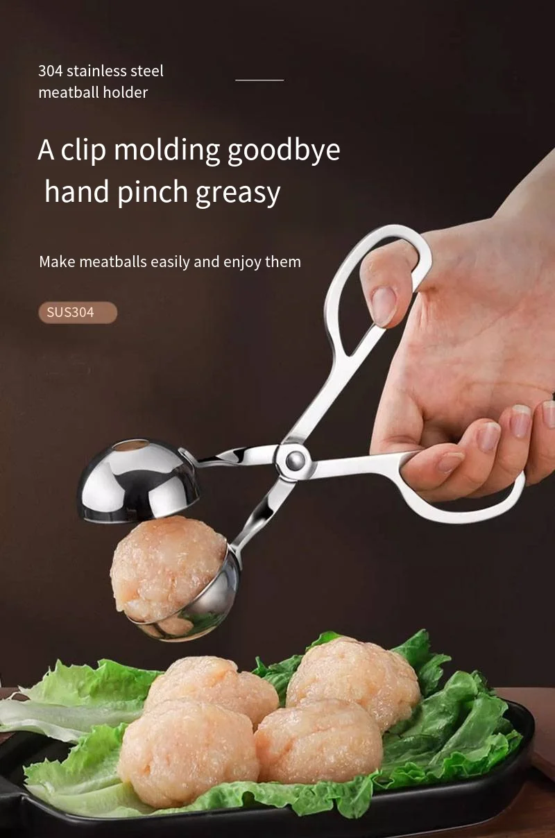 304 stainless steel meatball maker Meatball artifact Meatball tool Fish balls Shrimp slippery beef meatball clip