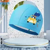 Children Swimming Cap Cute Waterproof High Elastic Ear Protection Swimming Hat for Boys Girls Cartoon Kid Swimming Accessories 2
