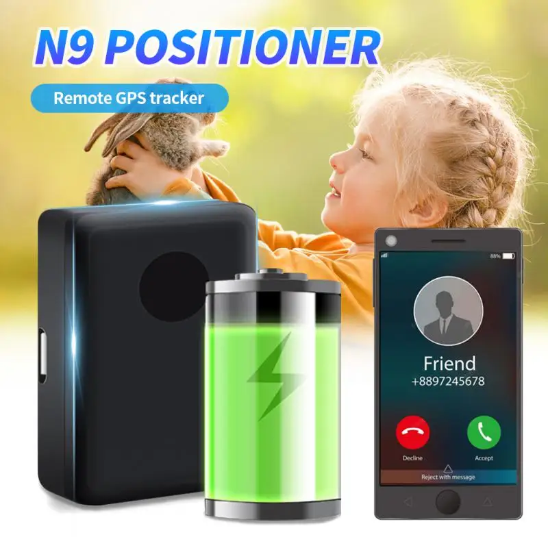 Mini N9 GSM Device Anti-lost Anti-theft GPS Tracker Audio Monitor Listening Surveillance 12 Days Standby Voice Activation Built
