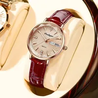 POEDAGAR Exquisite Ladies Watch Luxury Fashion Ultra-thin Leather Belt Waterproof Luminous Quartz Women Wristwatch Female Clocks 2