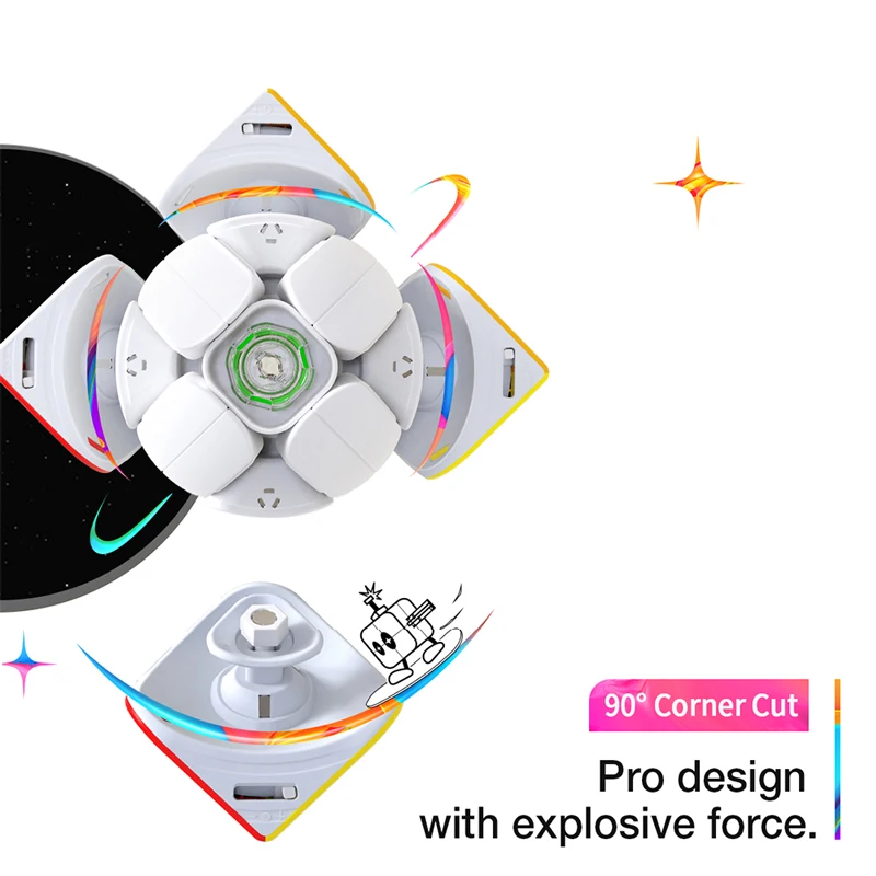 GAN 251M Gan251 M Pro Magnetic Magic Cube Speed Puzzle 2&times;2 Professional Children's Toy (Gan251 V2 No Magnetic) Cubo Magico speed cube magic cube puzzle puzzle cube magic puzzle toy puzzle toys