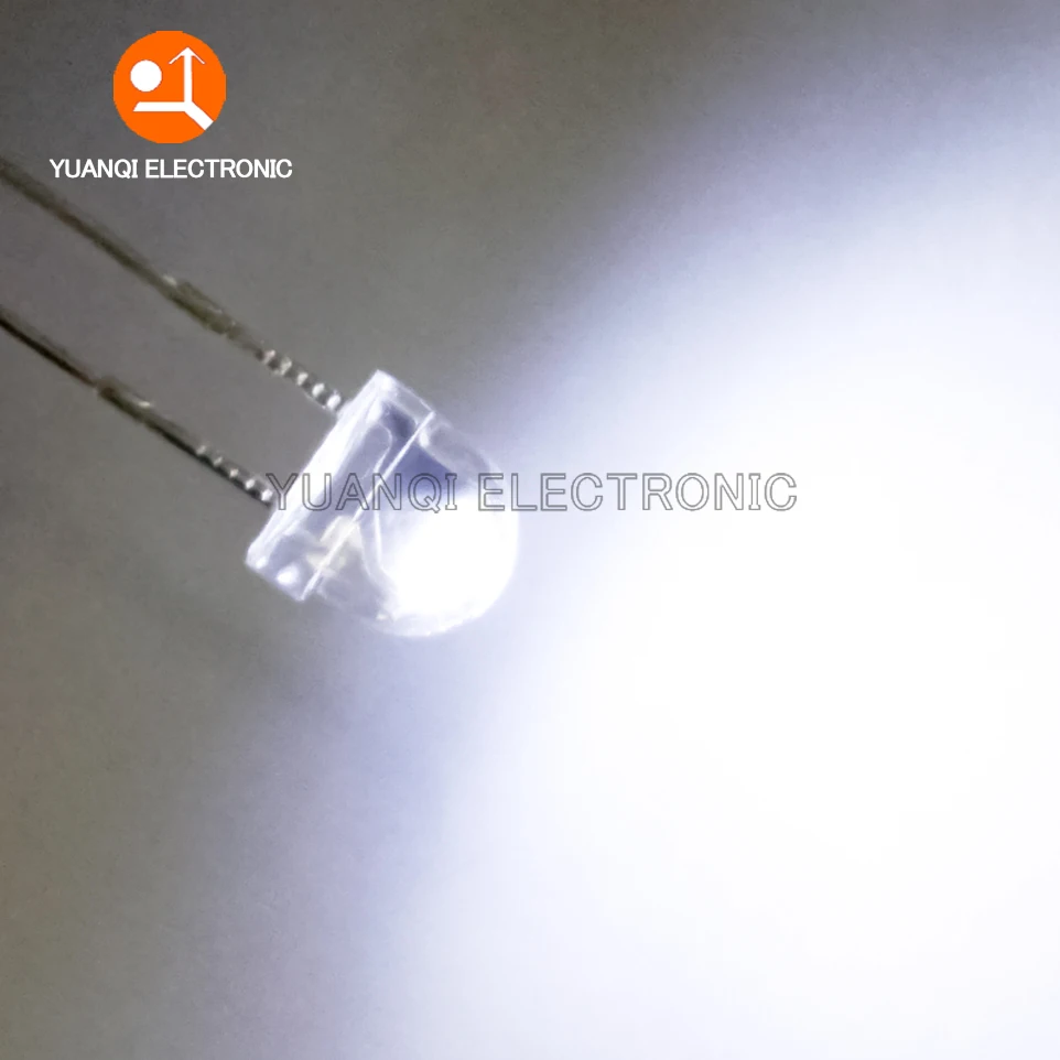 50PCS 5mm LED Diode Straw Hat Super Bright White 0.3W 0.5W 0.75W F5 Power Light Emitting Red Yellow Green Blue Warm White