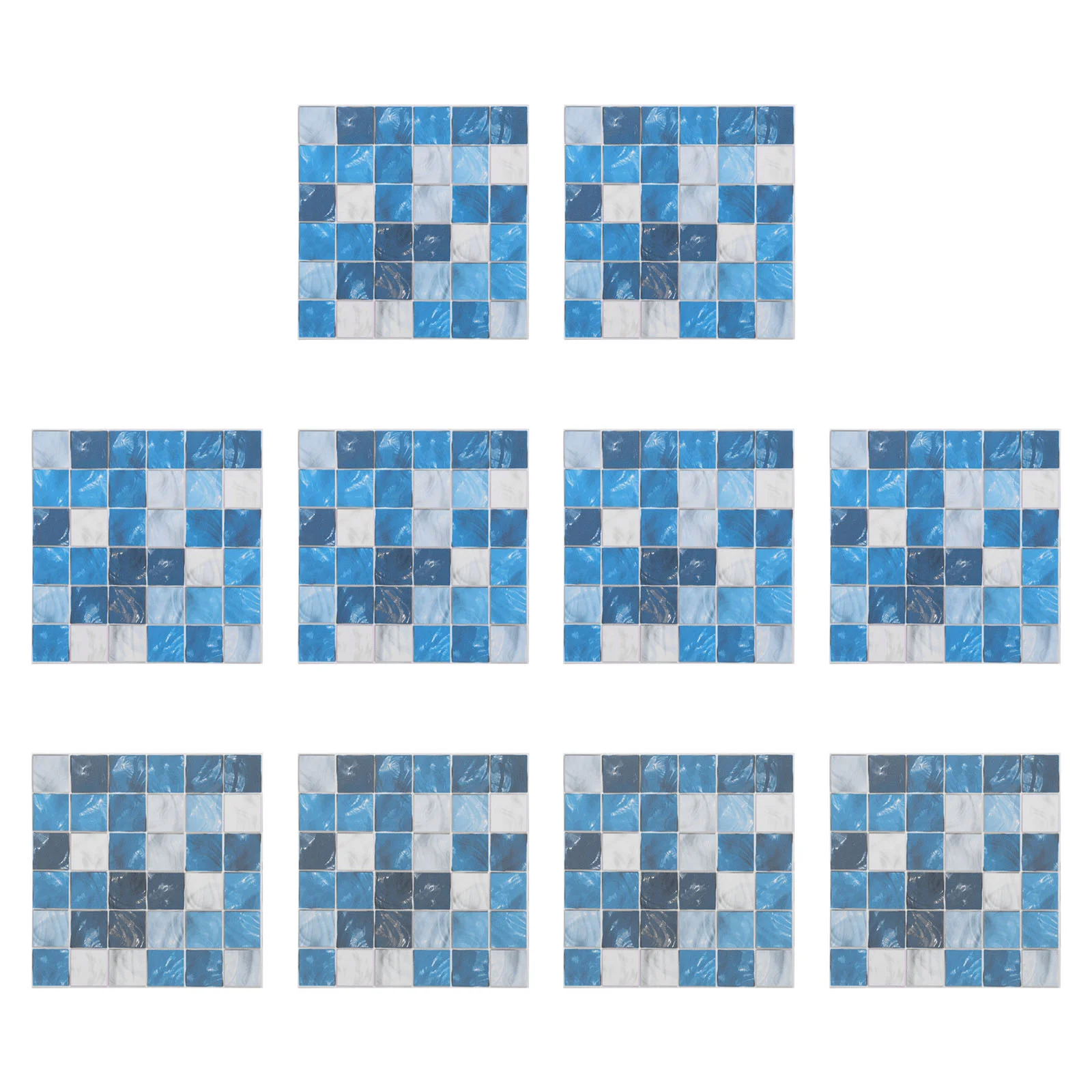 

50 Pcs Simulated Small Tile Decal Self Adhesive Decor Mosaic Paste Decals Decorative Home Pattern