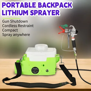 Cordless Backpack Sprayer, 6-Level Adjustable Pressure Spray Gun, No Leakage Design Portable Painting Tool, No battery 1