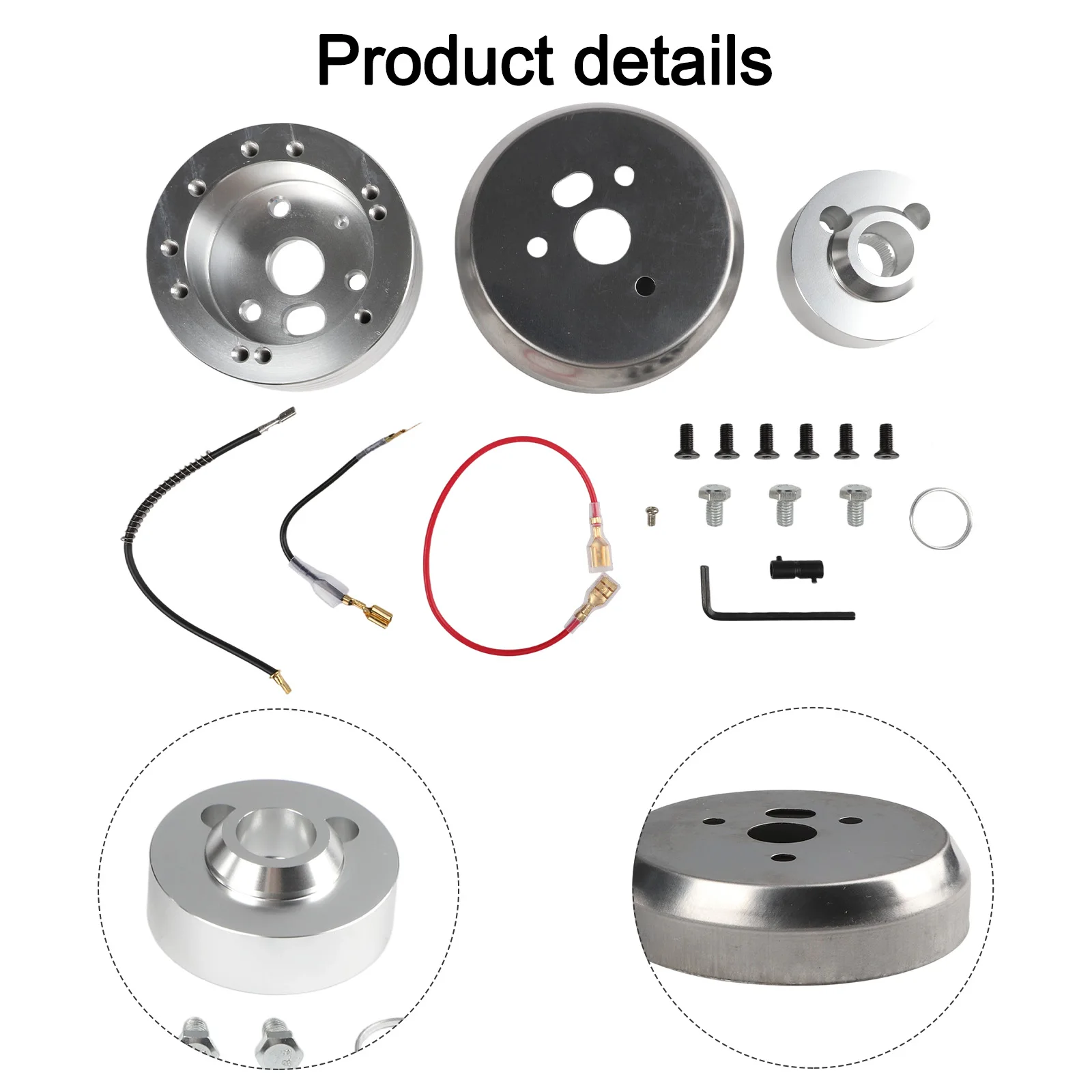 알루미늄 스티어링 휠 어댑터 키트 알루미늄 합금 광택 허브 어댑터 쉐보레용 수정 없이 직접 설치