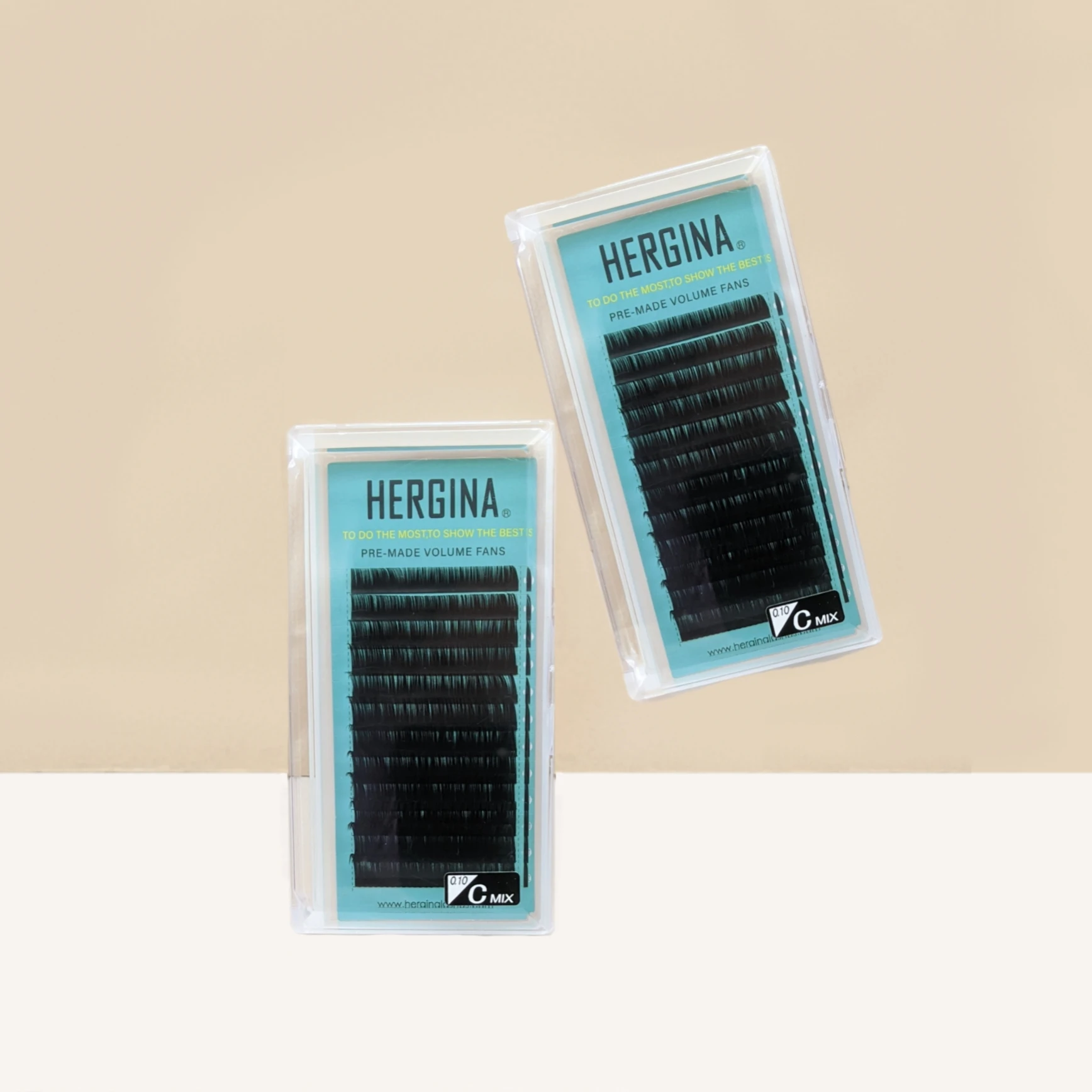 

HERGINA Оптовая 0,1 толщина натуральный искусственный норковый искусственный удлинитель Премиум Индивидуальные Накладные ресницы