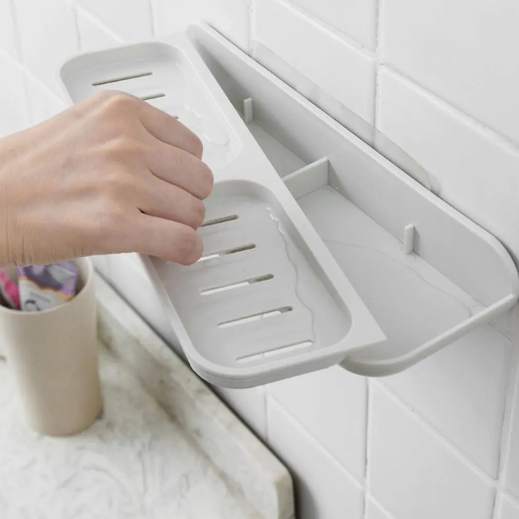 Drainage Soap Box Wall Hanging Soap Rack Household Plastic Creative