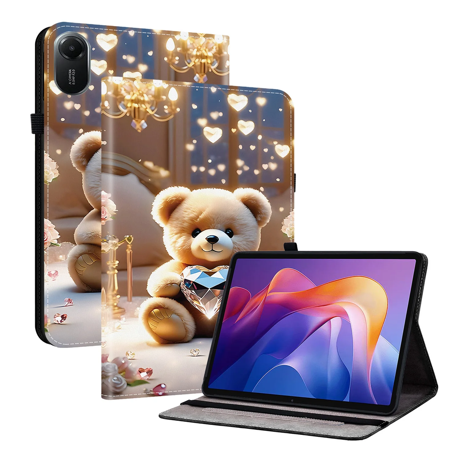 Premium PU Leather Tablet Stand Cover - Elegant Protection