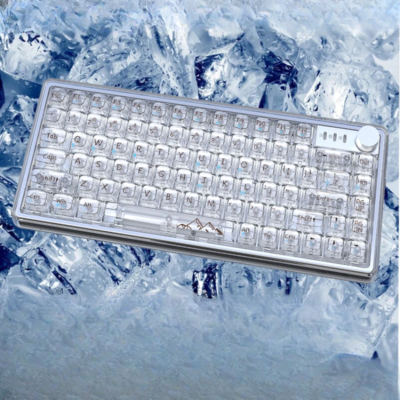 

Transparent mechanical keyboard, wireless Bluetooth set, female office game