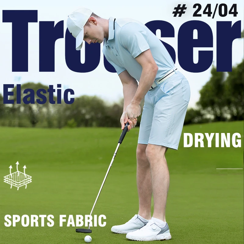 PGM Golf Shorts Mens Summer Golf Shorts Sweatpants Male Elastic Sash Sports Wear Fast Dry Casual Trousers KUZ183
