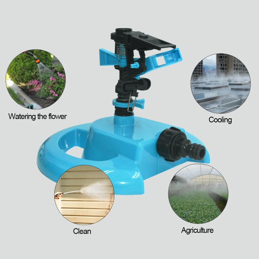 360 Degree Rotary Sprinkler Adjustable Automatic Rotating Sprinklers Large Coverage Area Lawn Sprinkler for Yard Lawn Garden