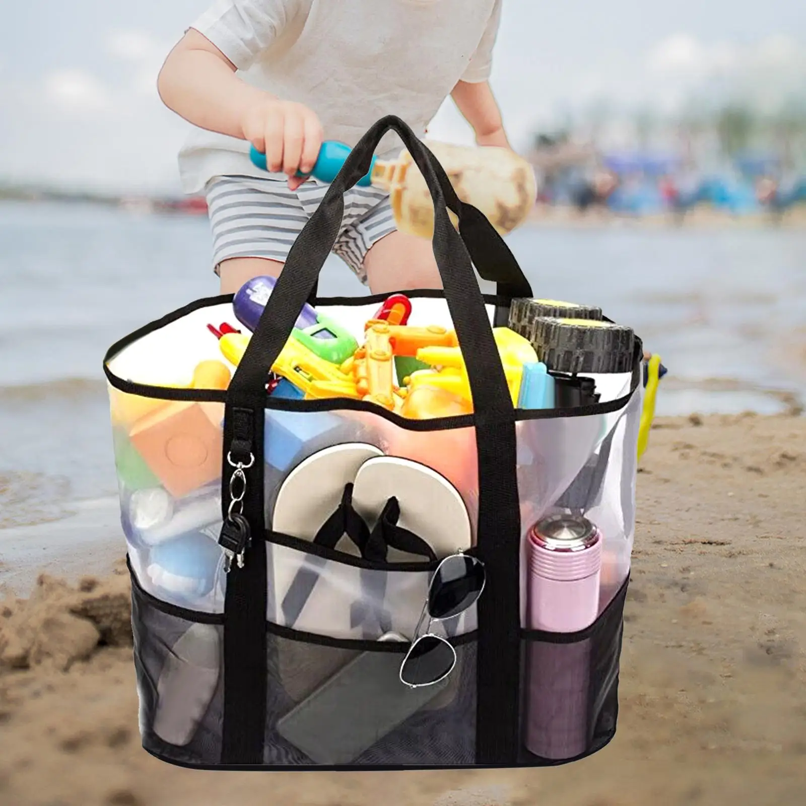

Beach Bag Beach Tote Bag Towels Storage Bag for Vacation Outdoor