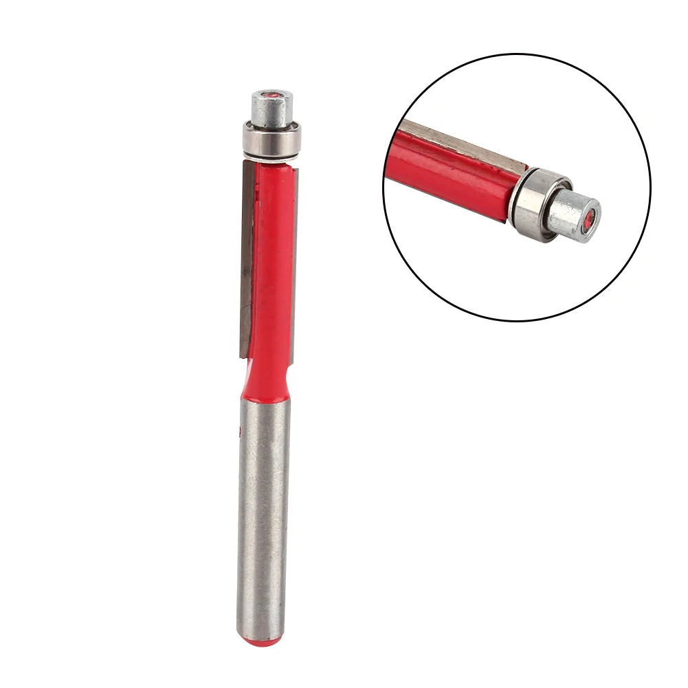 1/4"End Dual Flutes Straight Shank Trim Router Flush Trim Cutter Bit Tool