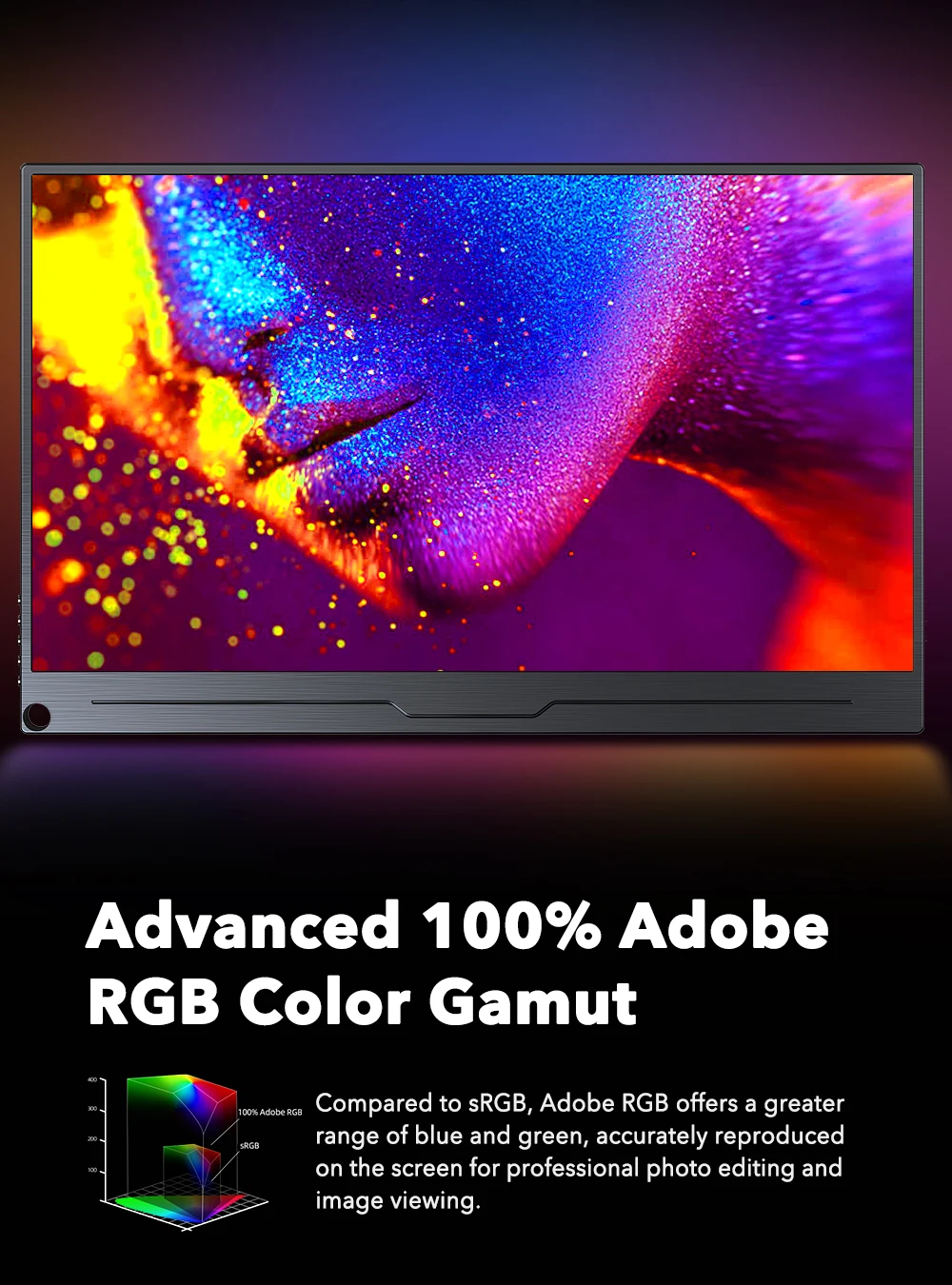 UPERFECT ޴  17.3ġ 4K  ÷, 3840 x 2160 1500:1 Ϻ 500Nits 100% Adobe RGB IPS ũ 2 SpeakersType-C HDMI, V