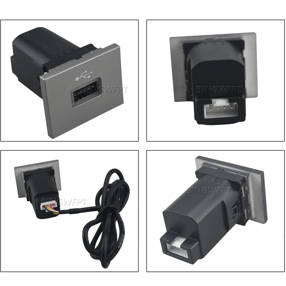For Ford Focus 2 Mk2 2009-2011 Car Black/Silver USB Input Adapter Audio Radio u-