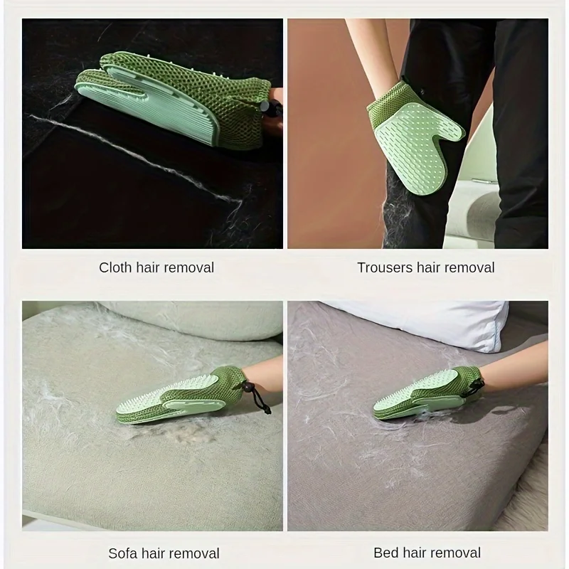 Pet hair removal massager gloves flexible combs for long and short hair dogs and cats pet removal brush gloves pet grooming gloves pet hair remover gloves