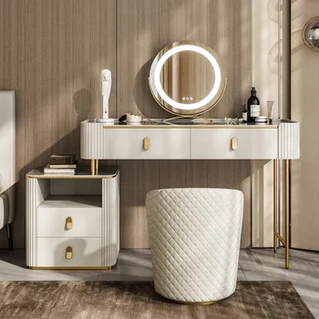 Modern Deluxe Storage Tables Makeup Vanity Dresser Dressing Table Desk Toiletries Dressers Show Penteadeira Unique Furniture