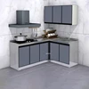 Stainless Steel Waterproof Kitchen Cabinets Household Storage Sink Stove Cabinet Kitchen Furniture Rental House Kitchen Cabinet 4