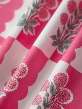 Women Slip Dress, Sleeveless Pleated Flower Dress Summer Long Swing Dress for Cocktail Party 4