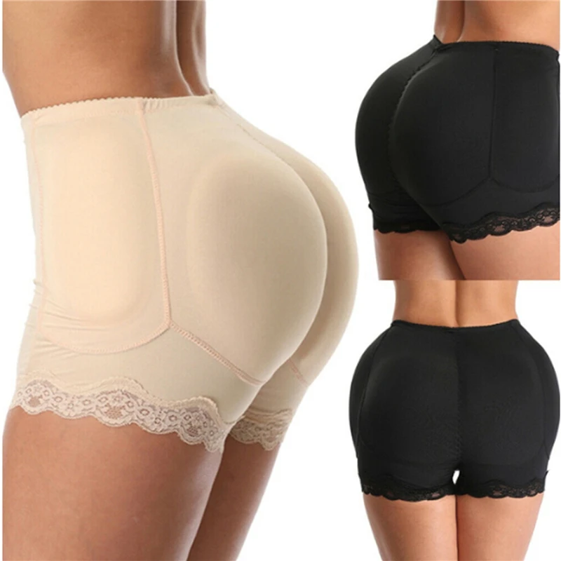 

Butt Lifter Pants Women Fake Buttocks Plump Hips Large Size Body Shaping Panties Lace Fake Ass with Pad Boxer Shapewear Shorts