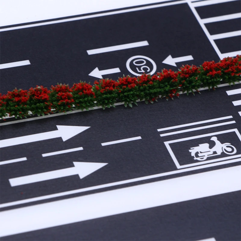 1Roll 5M 1:12 Dollhouse Road Traffic Railway Track Scene Tape Sticker Miniature Parking Scene Curve Sticker Model Decor Toys 3