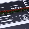 1Roll 5M 1:12 Dollhouse Road Traffic Railway Track Scene Tape Sticker Miniature Parking Scene Curve Sticker Model Decor Toys 3