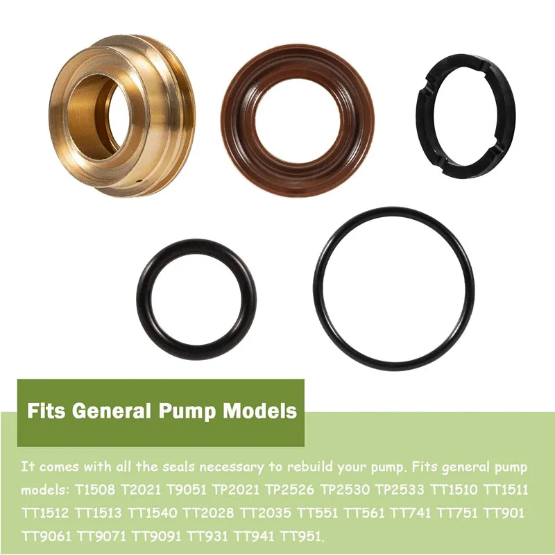 General Pump Kit 96 Seal Packing Kit Compatible with GP K96 KIT96 15mm Interpump,Part Numbers 51100051,90383500,90360400