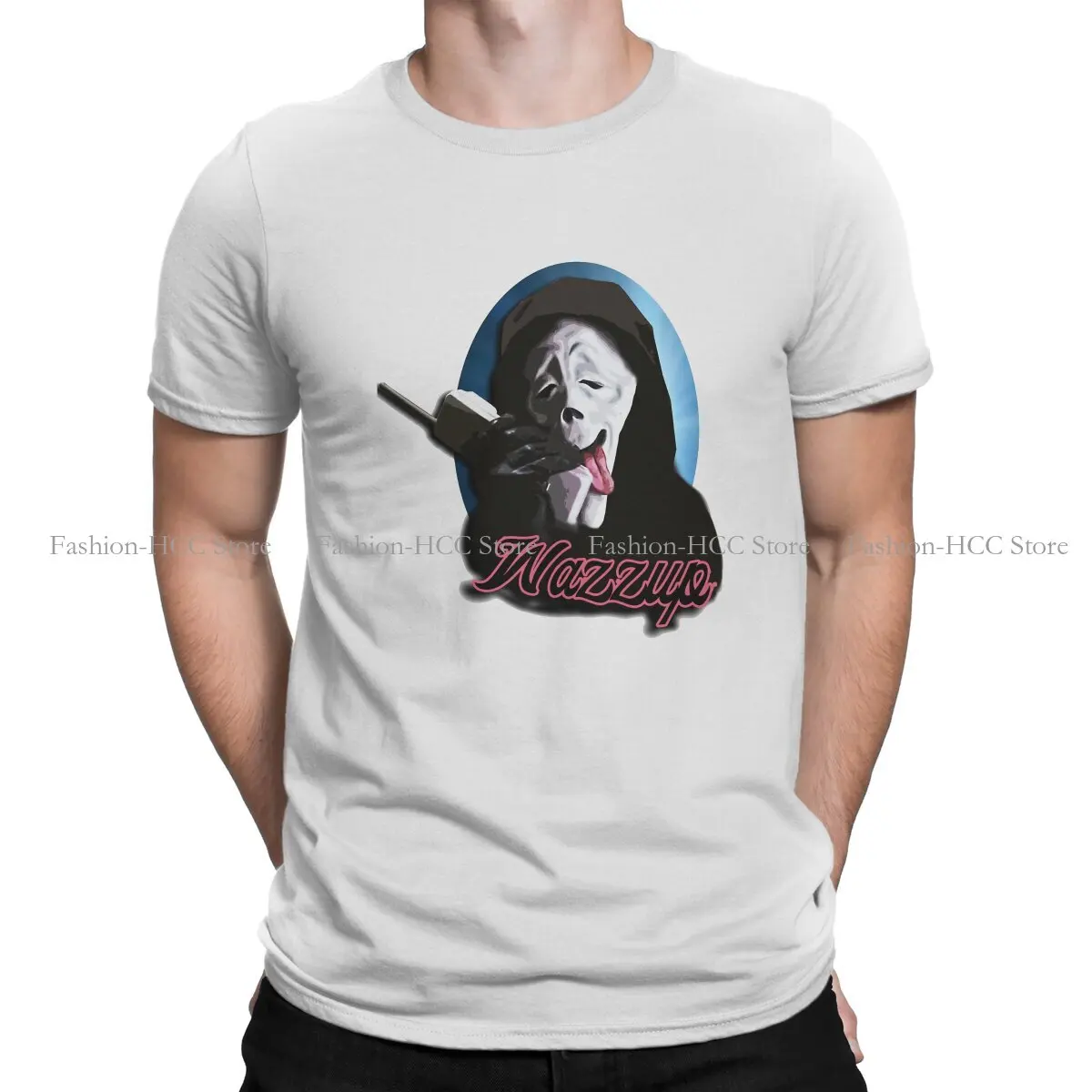 Мужские свитшоты с принтом «Крик»-страшный фильм, винтажный юмор, летние свитшоты из полиэстера, модная свободная футболка высокого качества