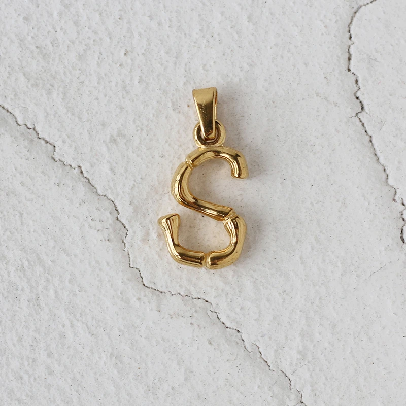 S initial charm necklace