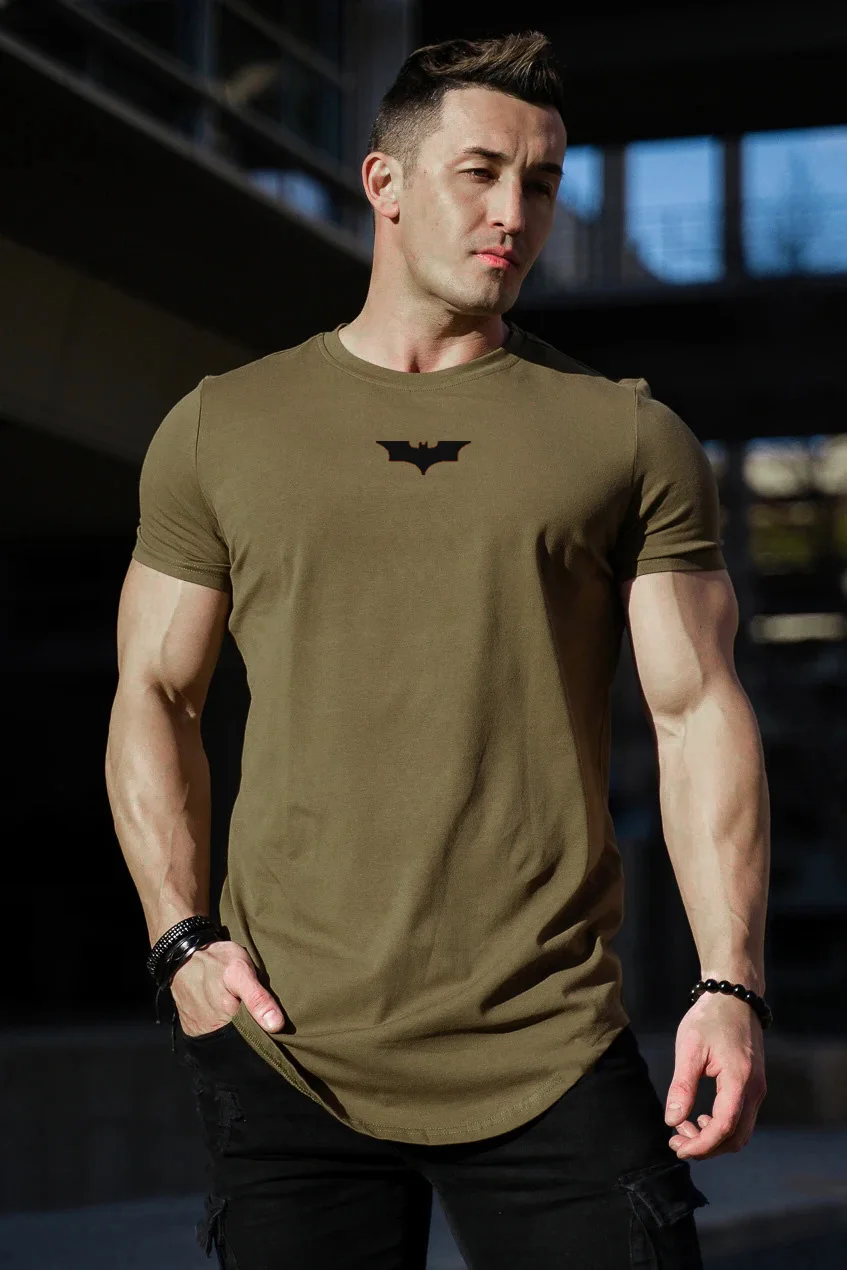 

Muscle Fitness T-shirt Summer Sports Classic Casual Gym Exercise Short Sleeve T-shirt Top