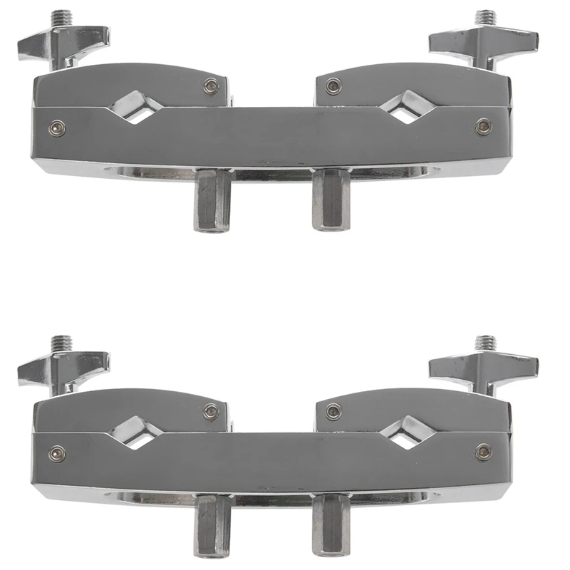 

2X Metal Connecting Clamp Holder Bracket Percussion Drum Set For Cowbell Accessory