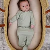 Custom Name Embroidery Baby Swaddle Blanket with Cute Beanie 0-12M Organic Cotton Anti-Kick Sleep Sack Newborn Gift Set 3