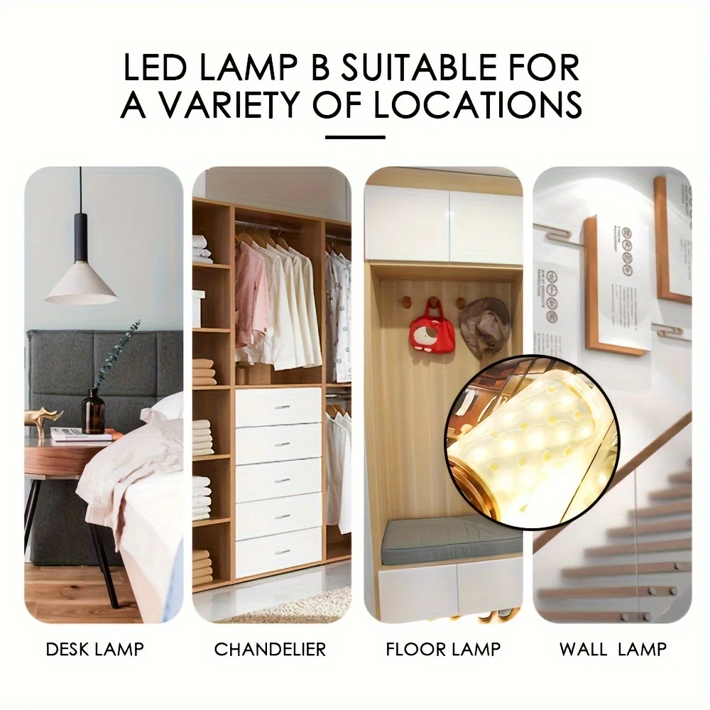 8pcs Led Lamp Bulb E14 220V 110V Led Candle Light Bulb E27 Corn Lamp 3W 6W 9W 12W 15W Bombilla Chandelier Lighting