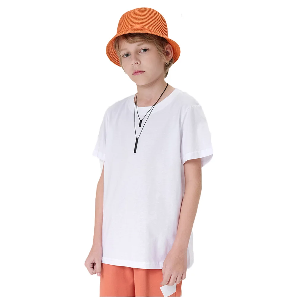 Classic T-shirts for Boys Girls Cotton White Black Tees Baby Toddler Short Sleeve T shirt Children's Clothing Kids 2 to 14 Years 3