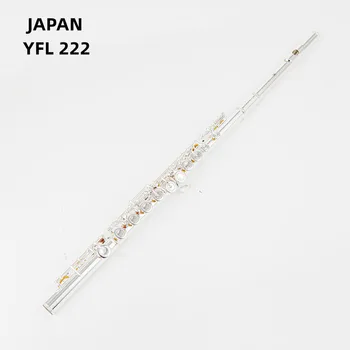 Top Japan Flute 222 Professional Cupronickel C Key 16 Hole Flute Silver Plated Musical Instruments With Case and Accessories