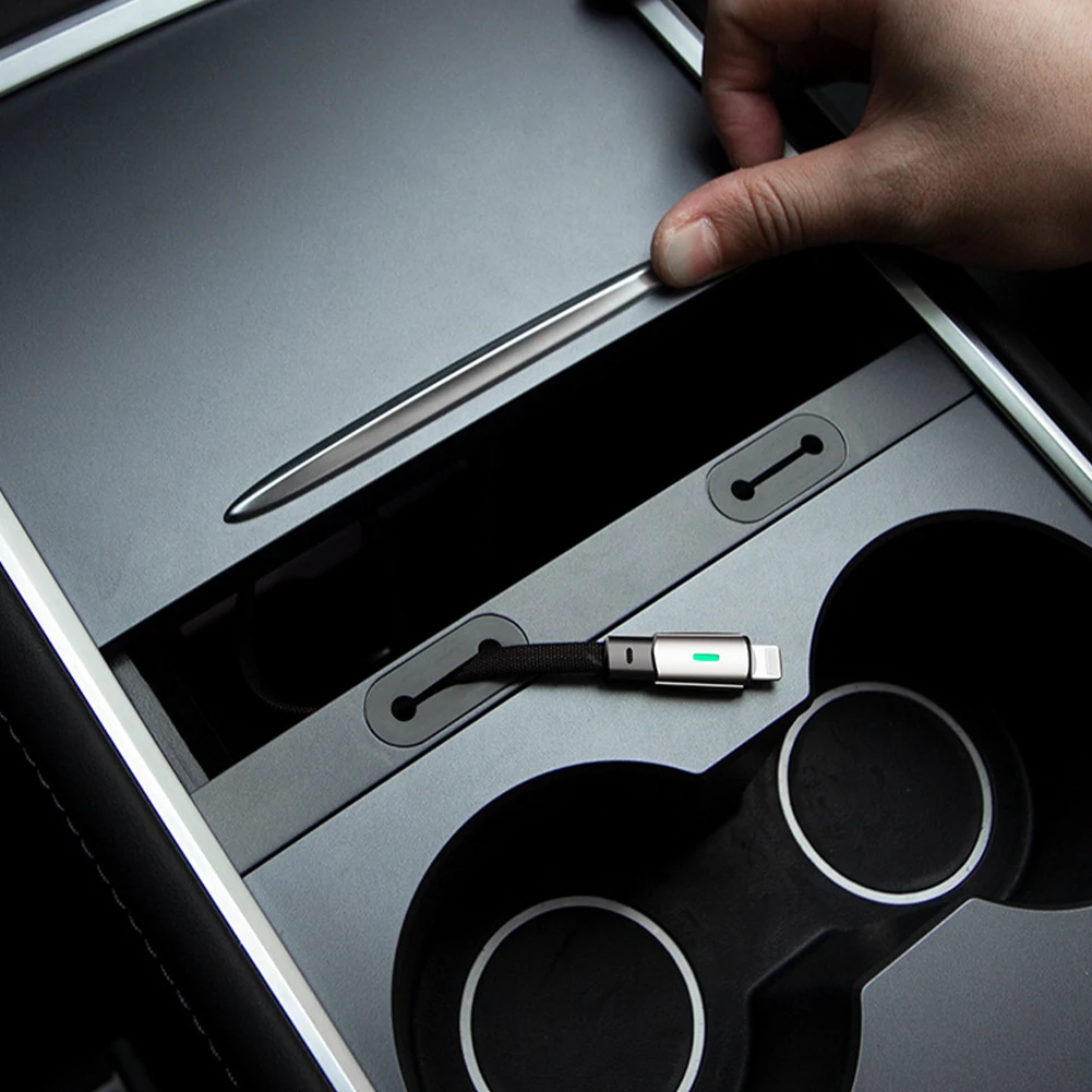 Organizzatore Di Cavi Di Ricarica Usb Avvolgicavo In Abs Supporto Per Organizer Per Cavi Hub Usb Per Accessori Per Console Centrale Tesla Model 3 Y 20