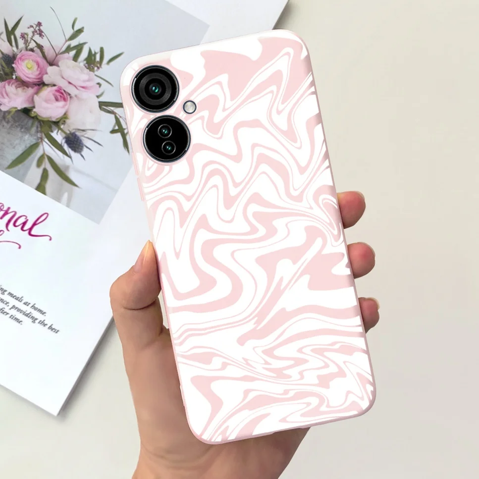 Fashion Cartoon Soft Silicone Black Pink Phone Case Cover
