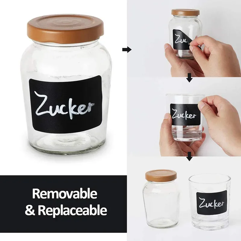 120Pcs/Set Waterproof Chalkboard Kitchen Spice Label Stickers Home Jars Bottles Tags Blackboard Labels Stickers
