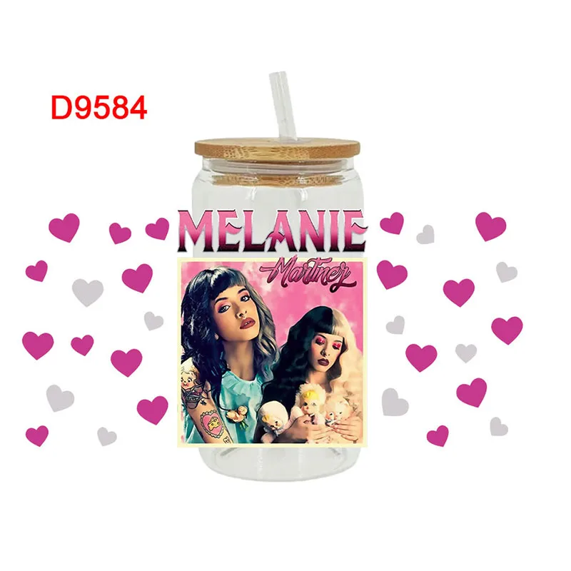 3D UV DTF Transfers Stickers, Cup Wraps, Printed for DIY Glass, Ceramic Metal Leather, Girl Star, 16oz D9582 D9582