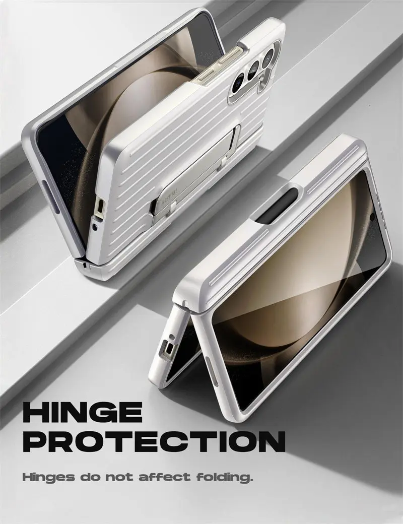 For Samsung Galaxy Z Fold 5 Case 2023 I-BLASON Journey Full-Body Protective Bumper Case with 3Pcs Silicone Pen Covers Kickstand