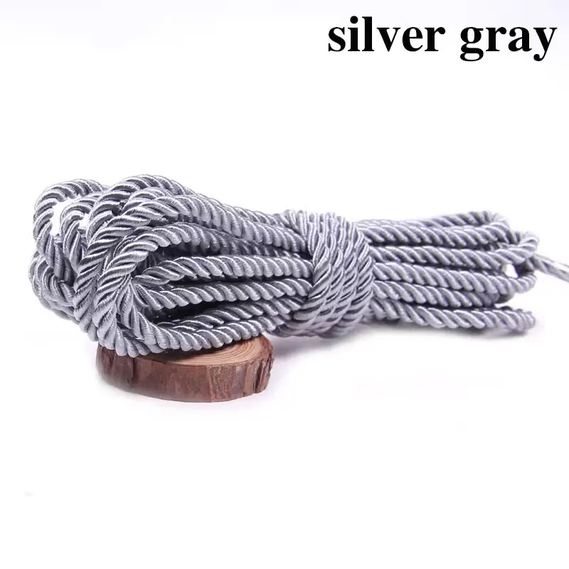Luxurious Twisted Satin Cord for DIY Crafts & Home Decor - 5mm Braided Decorative Rope