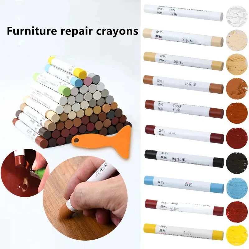 Waterproof Wooden Furniture Floor Repair Pen Damaged Scratch Maker Materials Door Window Patch Paint Crayon forHome Improvement