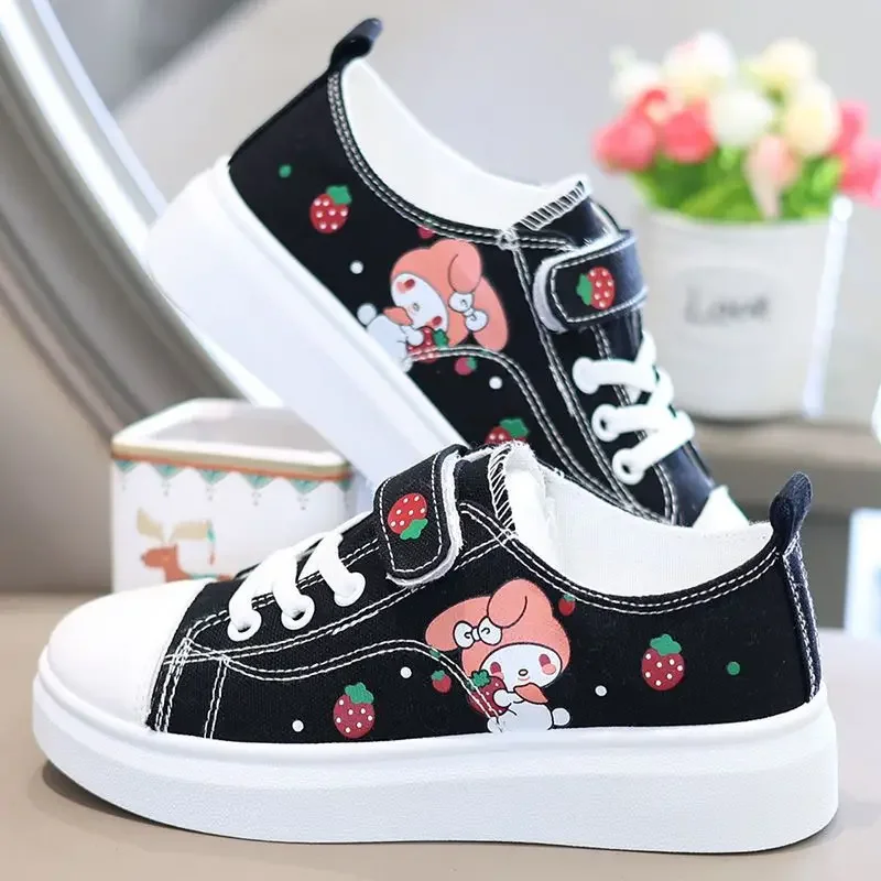 Sanrio Kuromi girl canvas shoes 2025 spring autumn sports shoes